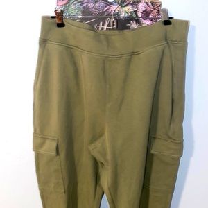 Olive green sweatpants